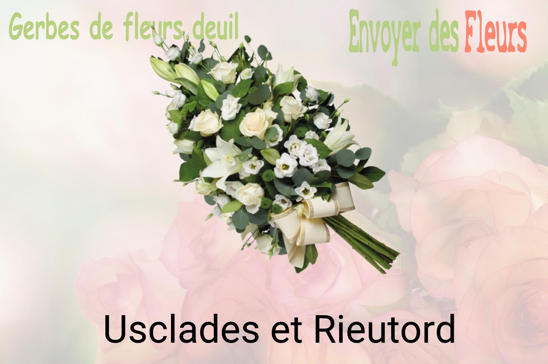Gerbe de fleurs de deuil livrée à Usclades-et-Rieutord